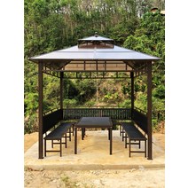 야외 바베큐장 팔각정 조립식 정자 툇마루 파라고, 타입1 2.6x2.6m 4기둥