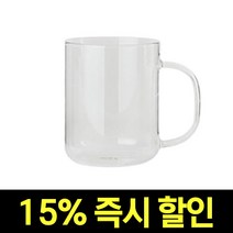 루시드랩 베이직 투명 내열유리 머그컵 430ml 1개