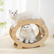 후즈펫 다용도 냥냥 2단 숨숨 스크래쳐 숨숨집 하우스, 우드, 1개