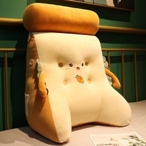 (삼각 쿠션)침대 머리맡 쿠션 소프트백 소파 빅 쿠션 기숙사 침대 쿠션 책읽기 핸드폰 허리보호대 삼각베개, 토스트 당근