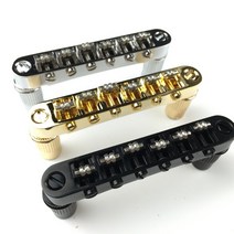 tune-o-matic 롤러 안장 기타 브리지 깁슨 에피 les paul lp sg 스타일 6 현 일렉트릭 기타 부품 한국산 bm005, 크롬