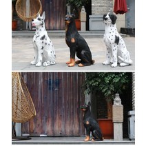 도베르만 모형 개업 장식 재운 부르는 대형견 조형물, 순례