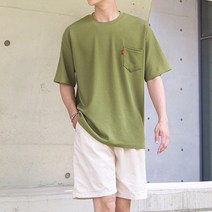 [오버나인] 남자 버블 포켓 라운드 반팔티