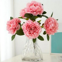 곰지홈 인테리어 성묘 조화꽃 모란, 진핑크2개