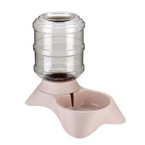 3.8L 개밥 디스펜서 개 그릇 자동 먹이 애완 동물 급수기 고양이 대용량 물 분수, 04 Beige Food Feeder