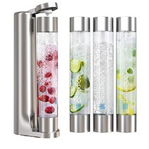 FIZZpod 탄산수제조기(페트병 3개 캡 탄산기 1개 매뉴얼 포함), Silver