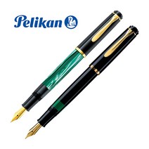 펠리칸 클래식 M200 골드트림 만년필, 블랙, EF
