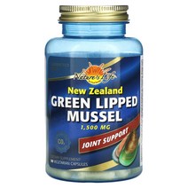 네이쳐스 라이프 뉴질랜드 초록입 홍합 500mg 식물성 캡슐 90정, 기본