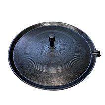 청주금속주물 국내산 무쇠가마솥 무쇠전골 무쇠냄비 무쇠프라이팬 무쇠구이판 무쇠팬 튀김솥 볶음솥 주물솥, 01 길들인 무쇠 솥뚜껑고기판 56cm