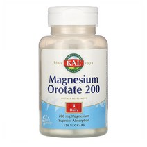 KAL 칼 마그네슘 오로테이트 200 200mg 식물성캡슐 120정 Magnesium Orotate