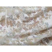 패브릭제이 30수 마 혼방 잔꽃 더블 프린트 번아웃 플라워 원단 FJ-134