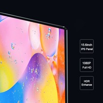21인치모니터 20인치 23인치 와이드 게이밍 ZEUSLAP-얇은 모니터 15.6 p 게이밍 모니터 usb c타입 HDMI, 01 Black