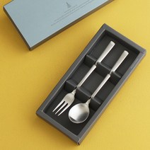 인스푼 티스푼포크 돌답례품 티스푼세트, 티티 2P, 인쇄 / 포장 (골드)