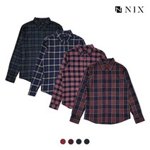 [NIX]남)플란넬 글렌체크 컴포트핏 셔츠(FNNFCSL154P)