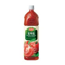 칠성 탕비실 손님대접 가족간식 델몬트 토마토 주스 과즙음료 과일주스 생과일 1.5L 6개, 21세트
