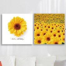 백앤아트 복과 재물을 부르는 해바라기 캔버스 그림 액자 2종 거실 풍수지리 인테리어 돈들어오는그림, 02.해바라기B타입