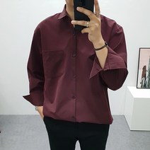 구스마켓 남성용 가을 오버핏 기본 셔츠 (5color)