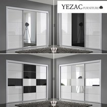 예작퍼니처 라인 미엘O 슬라이딩 2555 장롱 옷장 NP15 장롱/옷장, 삼나무루바