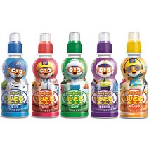 팔도 뽀로로음료 5종 블루베리5+밀크5+사과5+딸기5+바나나4 총24페트, 24개