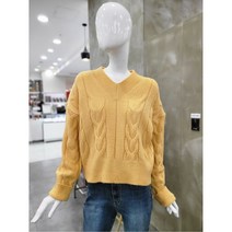 [무자크] W몰 레인 크롭V넥 니트 MM9WKT45_1