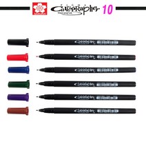 [성실한오피스] 피그마 캘리그라퍼 10(1mm) 캘리 전용 마카펜 6칼라, 1개, 로얄블루