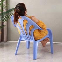 편의점의자 야외 행사용 팔걸이 파라솔 포장마차 학교, 파란색 1개 구매