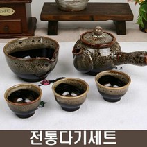 천목 호피무늬 3인 다기세트(6p)