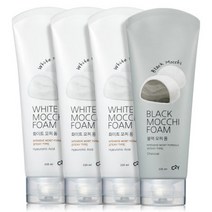 대용량 폼클렌징 모찌 클렌징폼 220mlX4 화이트3+블랙1