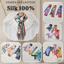 Jujuu 실크100% 80cm*5cm 트윌리스카프 명품스카프 쁘띠스카프 머리끈 미니스카프 폴리아님 part4