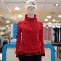 디즈니골프 NC불광 여성 가을 기능성 후드 집업 티셔츠 레드 DL3LTS018RD