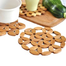 (한정세일) 레인워크 우드 원목 냄비받침대, (한정)랜덤발송