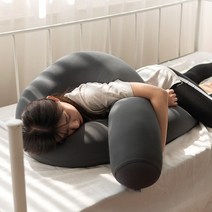 U자형 바디필로우 임산부 U자 바디필로우 커버 U자베개, 쫀득 마약 바디필로우 U자형, 아이보리