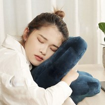 스밈콤마 낮잠베개 책상 엎드려자는 안면 베개 엎드려 쪽잠 쿠션, 네이비