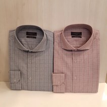 란체티 윙카라 체크 슬림셔츠 !! LSF2506OR LSF2506GR