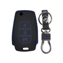 카포카 쌍용(리스펙포함) (2019~2020년형) 스마트키 가죽키케이스 키홀더 (티볼리 에어 아머 베리뉴) ( 렉스턴스포츠), 블루