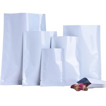 가정용진공포장기계 진공포장기 가정용진공포장기 압축기 빈 흰색 오픈 탑 알루미늄 호일 포장 가방 마일라 스낵 건조 꽃 진공 보관 패키지 100 개, 10x15cm