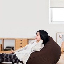 무인양품 푹신 소파 소프트 빈백소파 마약의자, 2.  (소형)브라운