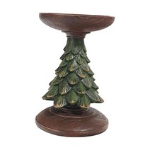 GHSHOP 가정 Xmas 테이블을 위해 장식적인 크리스마스 트리 촛대 촛대, 목재, 녹색