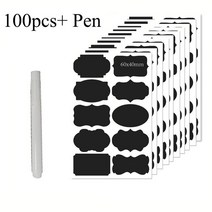 라벨스티커 라벨지 30 개/갑/팩 칠판 스티커 주방 화장품 개/대 냉장고 라벨, 06 100 Pcs Pen