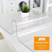 비트라테이블 PVC 투명 식탁보 방수 내유성 데게 부드러운 유리 실리콘 직사각형 테이블 매트, Transparent+70x100cm