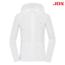 JDX 여성 솔리드 경량 후드 집업 점퍼 X1SMWBW92WH