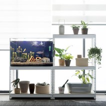 어항 받침대 축양장 철재, 700x400, 1500x3단, 화이트