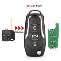스마트키 자동차키 복사복제 업그레이드 원격 스마트 키 레인저 54, 4d63 칩으로, 실버 스트립, 1개