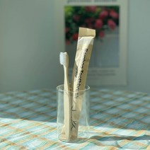 오하우 대나무칫솔 미세모 제로웨이스트 답례품 판촉물, 블랙(성인용)