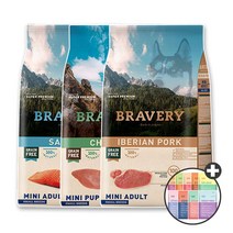 브레이버리 2kg 7kg 독 강아지 사료 치킨 이베리코 돼지 연어 살몬 포크 어덜트 라이트 다이어트, 브레이버리 독 연어 2kg + 우리집상전 사은품