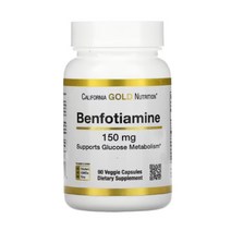 캘리포니아골드 뉴트리션 Benfotiamine 벤포티아민 실리카 150mg 30정 90정, 3통(7%할인)