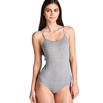 할리우드 스타 패션 스냅 크로치 얇은 스트랩 레오타드 바디수트 캐미솔, Medium, Olive