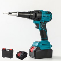 우스틴스 전기 리벳 건 완전 자동 충전 풀 네일 건 공압 코어 블라인드 리벳 기계, 배터리 세트 1개