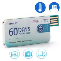 온도 데이커 로거 Data logger USB타입 60일 고정밀 데이터 저장 (1세트 5개입), 5개, 혼합색상