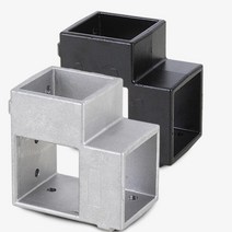 철배 선반 진열장 파고라 조립용 사각파이프 조인트 50 은색 4개, 사각파이프 조인트 50 검정 4개